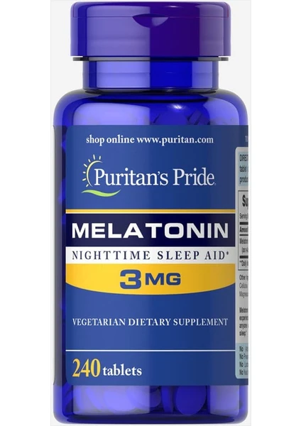 Puritan's Pride Nighttime Sleep Aid 3 Mg 240 Tablet