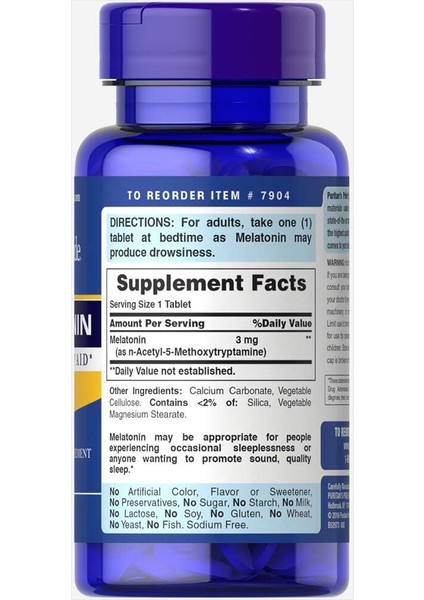 Nighttime Sleep Aid 3 Mg 240 Tablet