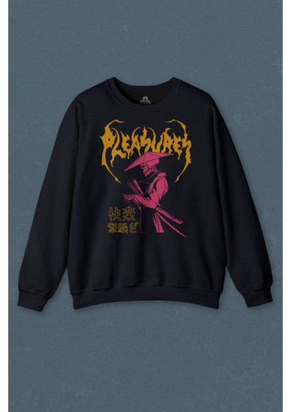 Pleasures Samurai Japan Samuray Japon Baskılı Unisex Sweat