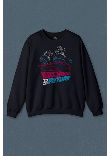 Back To The Future Geleceğe Dönüş Uçan Kaykay Baskılı Unisex Sweat