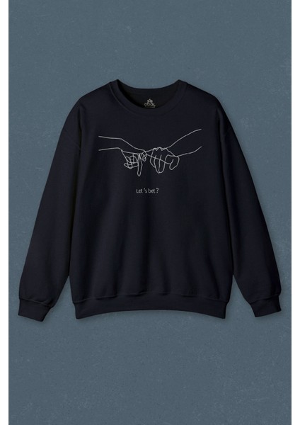 Iddia Sevgili Minimal Baskılı Unisex Sweat