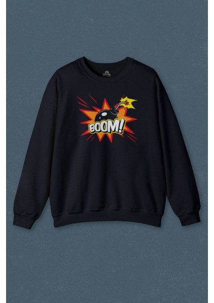 Boom Bomba Eğlenceli Funny El Bombası Baskılı Unisex Sweat