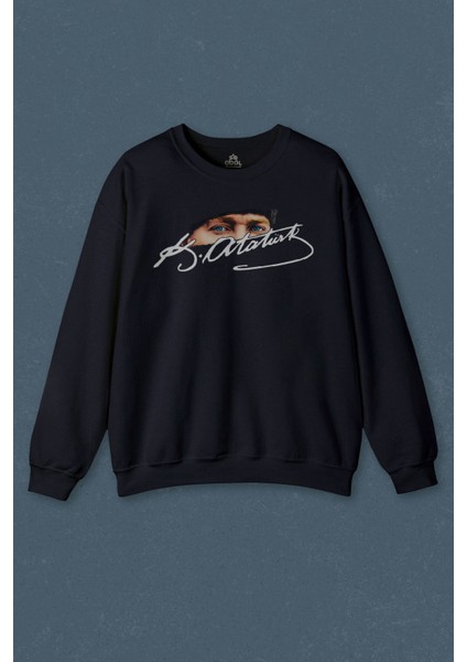 Atatürk Imzası Gazi Mustafa Kemal Imzalı Baskılı Unisex Sweat