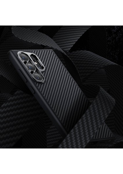 Galaxy S24 Kılıf Karbon Fiber Magsafe Şarj Özellikli Benks Hybrid Armorpro 600D Kevlar Kapak