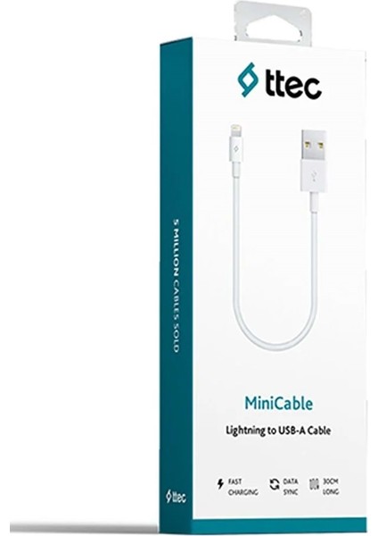 2DK7512B Mınıcable Beyaz Sarj Kablosu