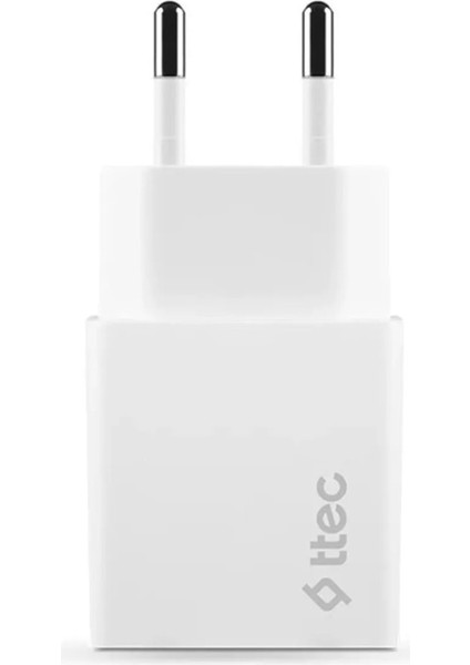 2SCS21DB Smartcharger Duo Seyahat Sarj Aletı Cıft USB 2.4A + Lıghtnıng ve Mıcro USB Kablo Beyaz