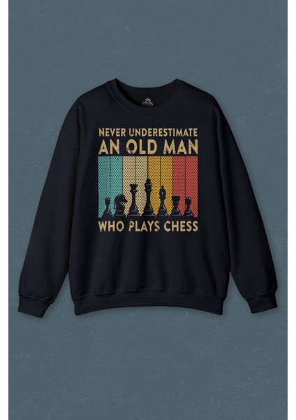 Chess Satranç Retro Vintage Kısa Kollu Baskılı Erkek Baskılı Unisex Sweat