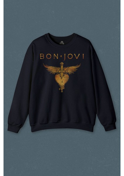 Jon Bon Jovi Music Gitar Rock MüZik Kısa Kollu Baskılı Unisex Sweat