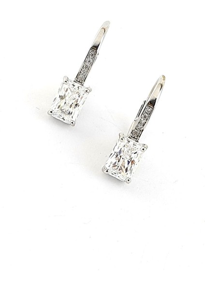 Sky Diamond Taşlı 925 ayar Gümüş Baget Küpe modelleri