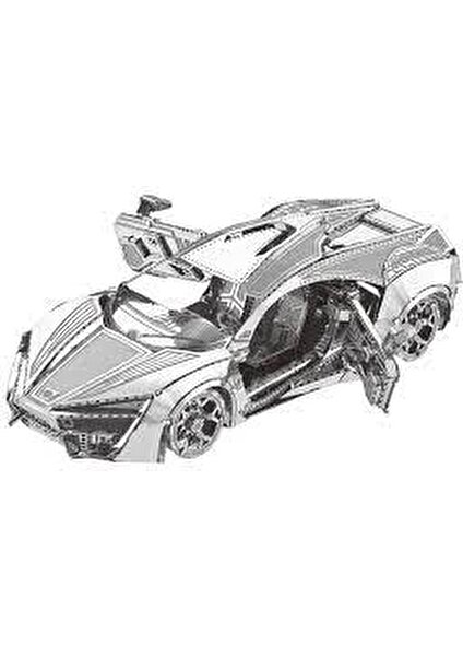 Hyper Spor Araba 3D Metal Maket Bulmaca Puzzle Modeli Kitleri Dıy 14+ Yaş 111+ Parça