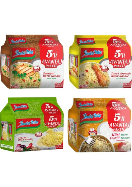 Noodle 75GR x 5 Li Avantaj Paket 4 Lü Karma Set