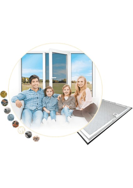 Air V.3.0 - Window Dust Pollen Allergen Odor Filter - 3 Layer Nanofiber Fly Screen