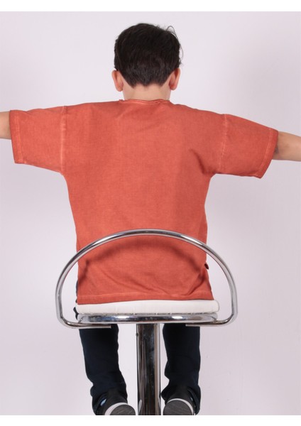 Thecatu Çocuk Regular Fit Kısa Kol Turuncu T-Shirt 3011Ç fırsatları