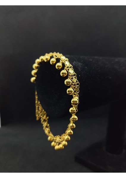 8 gr (GRAM) Tam Tur Toplu Kişniş Bileklik Künye 14 Ayar Altın