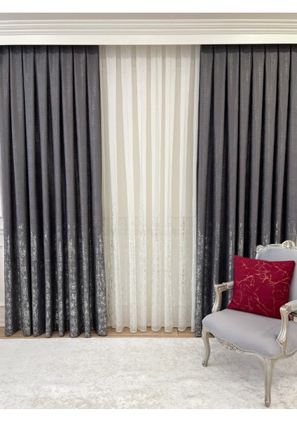 Adenbrian Model Modern Varaklı 1/2,5 Pile Tül Perde indirimleri