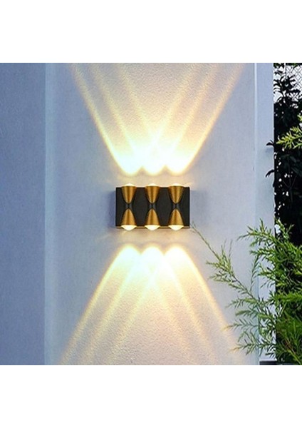 6 Watt Gün Işığı Ledli Dış Mekan, Bahçe, Teras, Balkon, Kamelya, Veranda Apliği, Bahçe Duvar Armatür