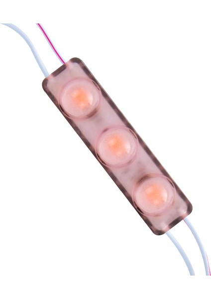 Powermaster 12 Volt 1.5 Watt Pembe Yanıp Sönen Parlak Tek Renk 69 x 16 mm IP65 Lümen 160 Derece Mercekli Modül LED