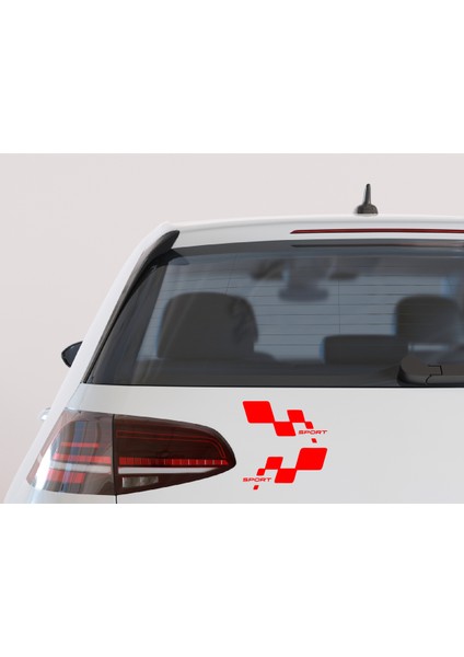 Sport Tasarım Oto Cam Yazısı 12X11 cm Araba Arkası Sticker Oto Cam Sticker Yazı Modelleri