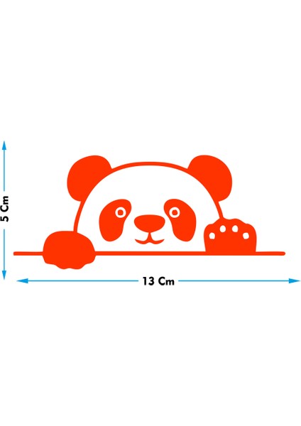 Panda Camdan Bakan Panda Oto Cam Yazısı 13X5 cm Araba Arkası Sticker Oto Cam Sticker Yazı Modelleri fiyatları