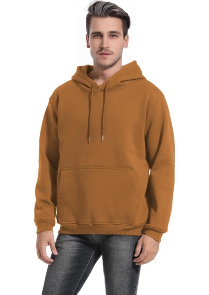 Ghassy Co. Erkek Ultra Termal Kapüşonlu Sherpa Astarlı Kanguru Cepli Sweatshirt