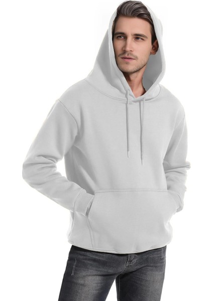 Erkek Ultra Termal Kapüşonlu Sherpa Astarlı Kanguru Cepli Sweatshirt modelleri