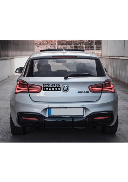 Bizde Her Şey Normal Oto Cam Yazısı 16X7 cm Araba Arkası Sticker Oto Cam Sticker Yazı Modelleri