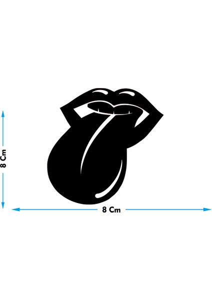 Uzun Dil Oto Cam Yazısı 8x8 cm Araba Arkası Sticker Oto Cam Sticker Yazı Modelleri Özel Tasarım