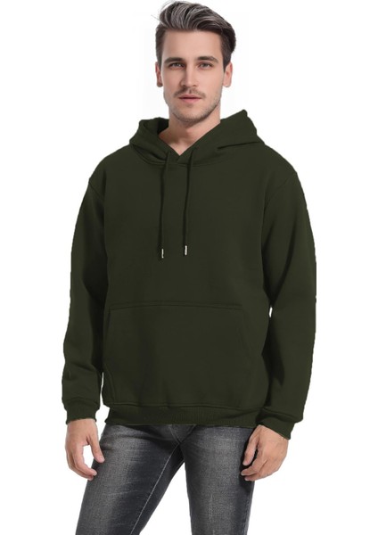 Ghassy Co. Erkek Ultra Termal Kapüşonlu Sherpa Astarlı Kanguru Cepli Sweatshirt