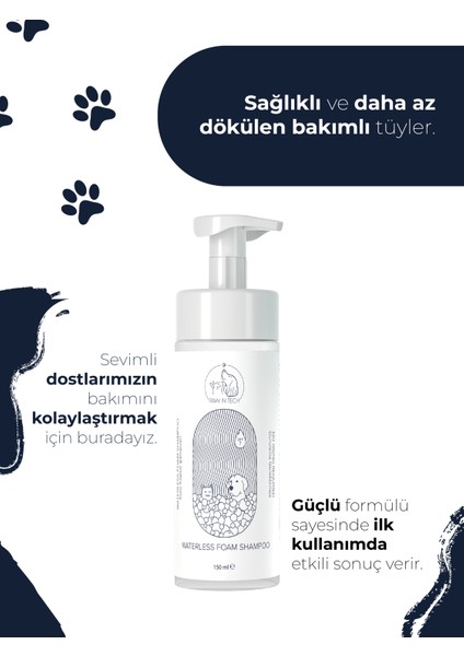 Paw in Tech Kuru Köpük Şampuan 150 ml