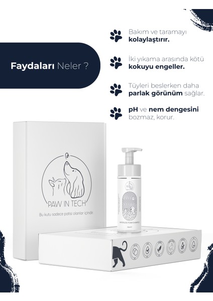 Paw in Tech Kuru Köpük Şampuan 150 ml