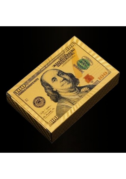 Bossvegas Dolar Şeklinde Su Geçirmez Pvc Altın Iskambil Kartı Seti Vegas Kumar fırsatları