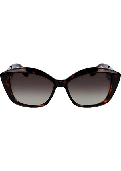 Karl Lagerfeld Kl 6102S 240 56 Kadın Cat Eye Kırçıllı Kahverengi Kemik Güneş Gözlüğü