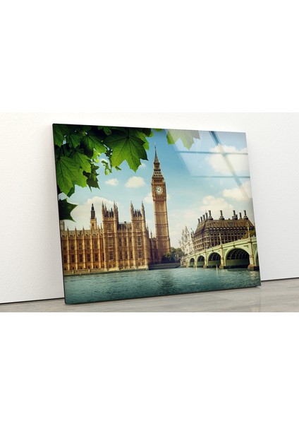 Londra Big Ben Saat Kulesi Temperli Cam Duvar Tablosu fiyatları