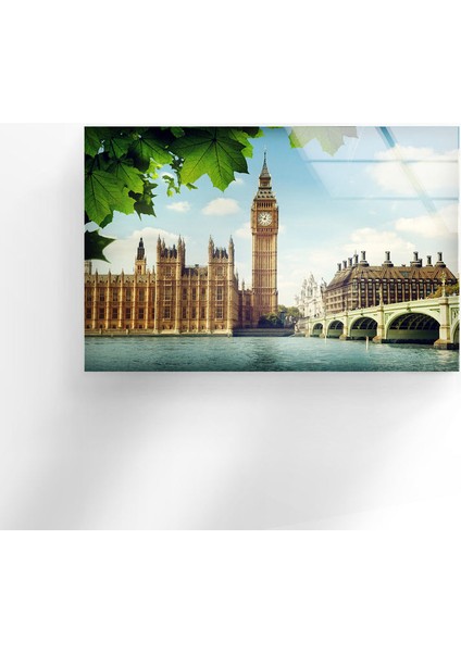 Londra Big Ben Saat Kulesi Temperli Cam Duvar Tablosu indirimleri