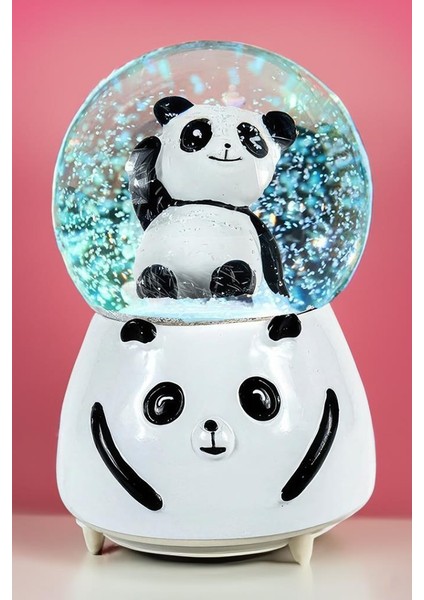Panda Tasarımlı Işıklı Kar Küresi