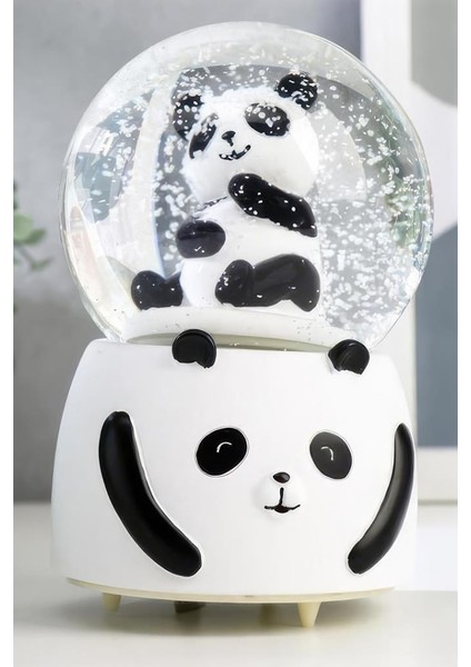 Panda Tasarımlı Işıklı Kar Küresi
