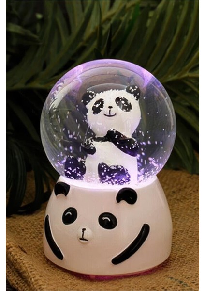 Panda Tasarımlı Işıklı Kar Küresi