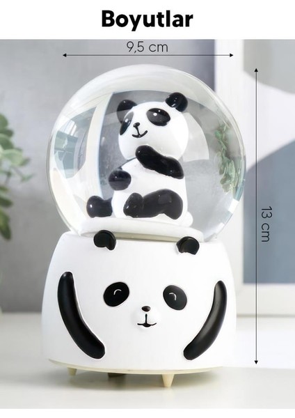 Panda Tasarımlı Işıklı Kar Küresi