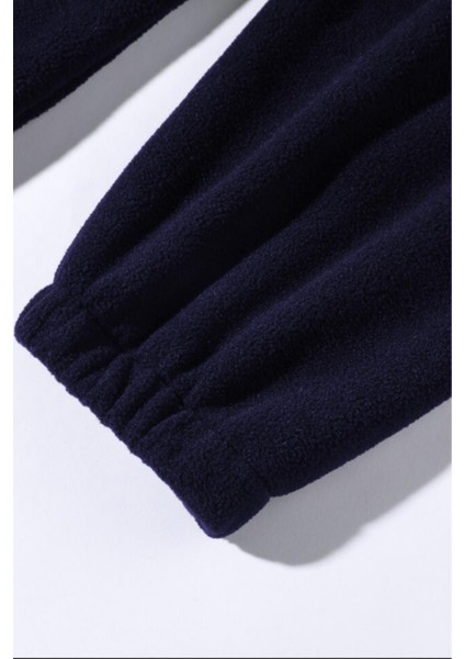 Erkek Oversize Regular Dik Yaka Yarım Fermuarlı Polar Sweatshirt