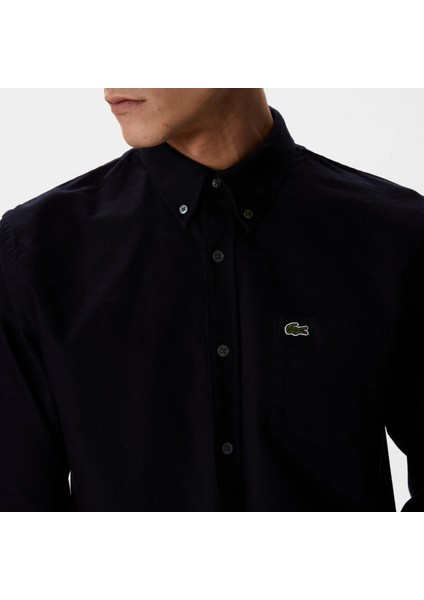 Lacoste Erkek Slim Fit Düğmeli Yaka Siyah Gömlek fırsatları