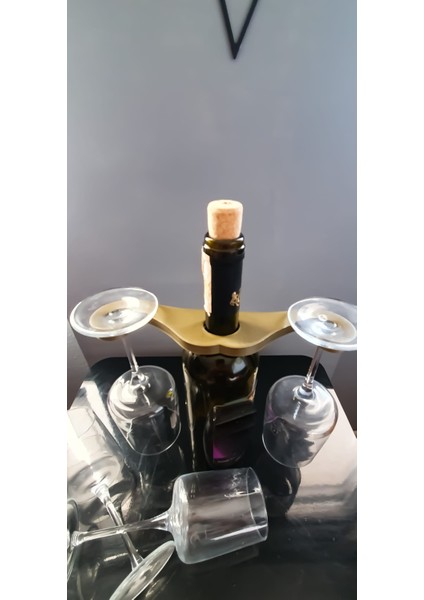 Şaraplık Bıyık Şeklinde Altın Rengi