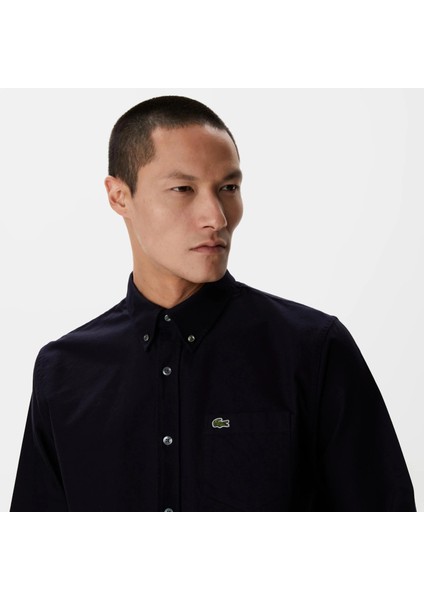 Lacoste Erkek Slim Fit Düğmeli Yaka Siyah Gömlek fiyatları