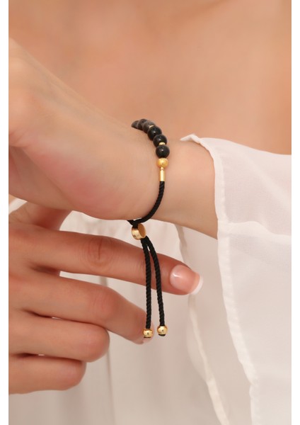 Obsidyen Taşı Bileklik