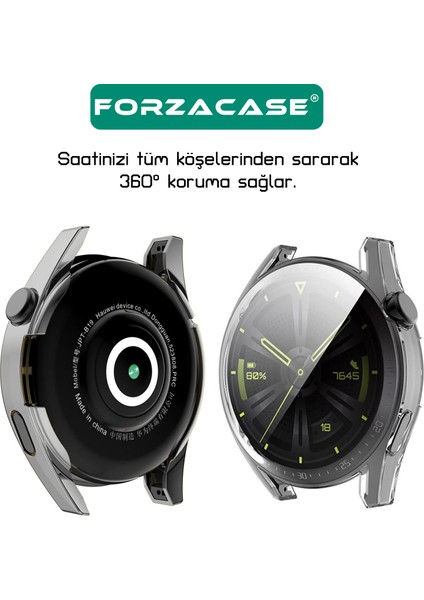 Huawei Watch Gt 3 46MM ile Uyumlu Önü Kapalı Ekran Korumalı Silikon Kılıf - FC010 fiyatları