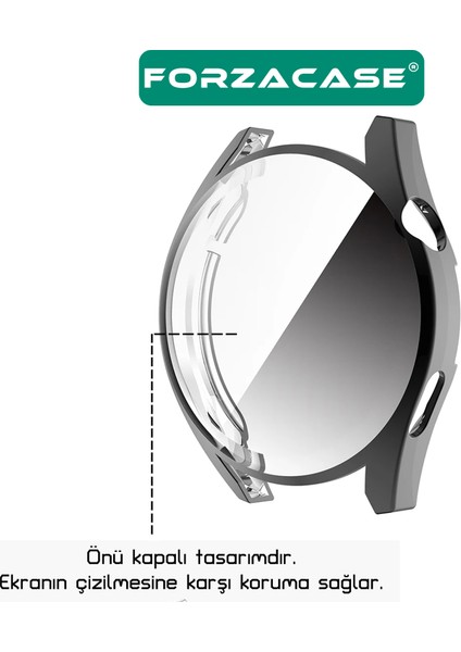 Huawei Watch Gt 3 46MM ile Uyumlu Önü Kapalı Ekran Korumalı Silikon Kılıf - FC010 modelleri