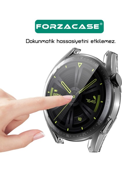 Huawei Watch Gt 3 46MM ile Uyumlu Önü Kapalı Ekran Korumalı Silikon Kılıf - FC010 fırsatları
