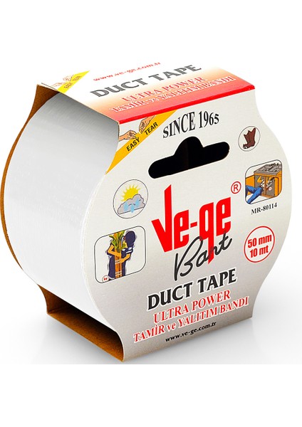 Vege Özel Amaçlı Bant Tamir ve Yalıtım Power Ducttape 50X10