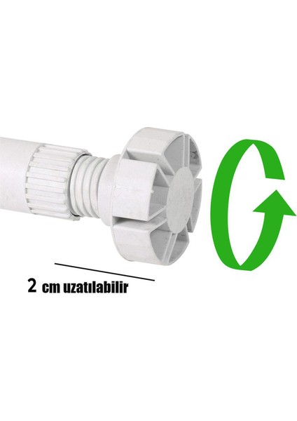 Ayarlanabilir Dolap Mobilya Kanepe Tezgah Yükseltme Ayağı Ayarlı Mutfak 15 Cm Gri Ayakları (10 Adet)