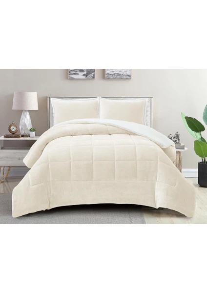 Comforter Çift Kişilik Yorgan Seti Krem 220X240