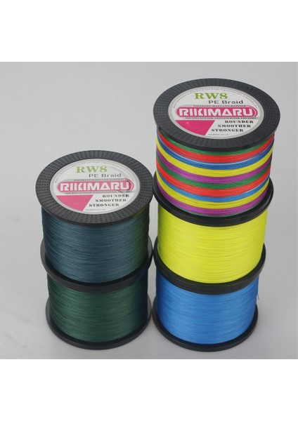 Rikimaru 0.16 mm Rw8-8 Katlı 300 Metre,12.3 kg Çeker ,sarı Renkli Ip,örgü,ipek Misina